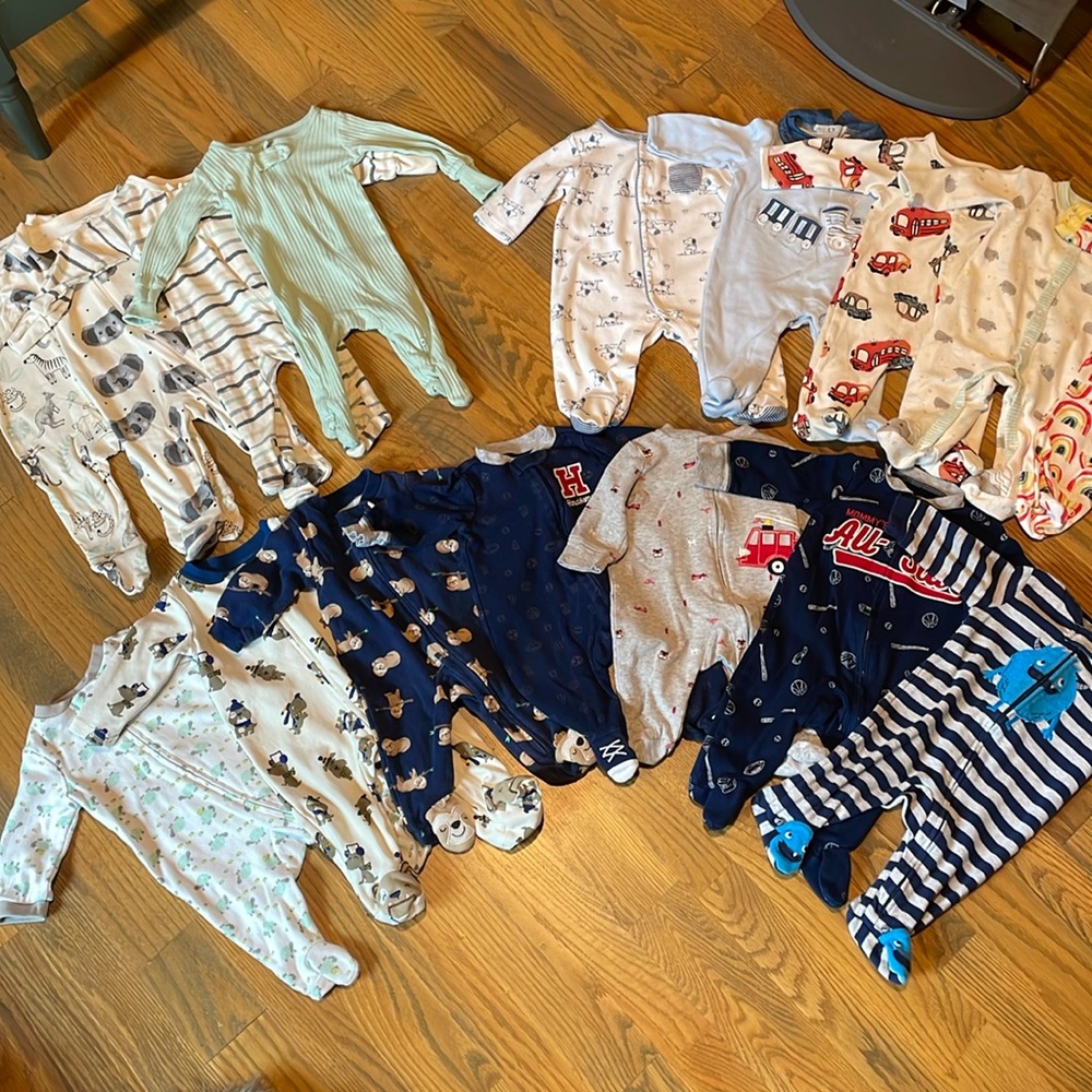 0-3 month boy sleeper lot
